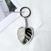 Creative Acrylic Leaf Keychain Earphone Bag Pendant Ornament