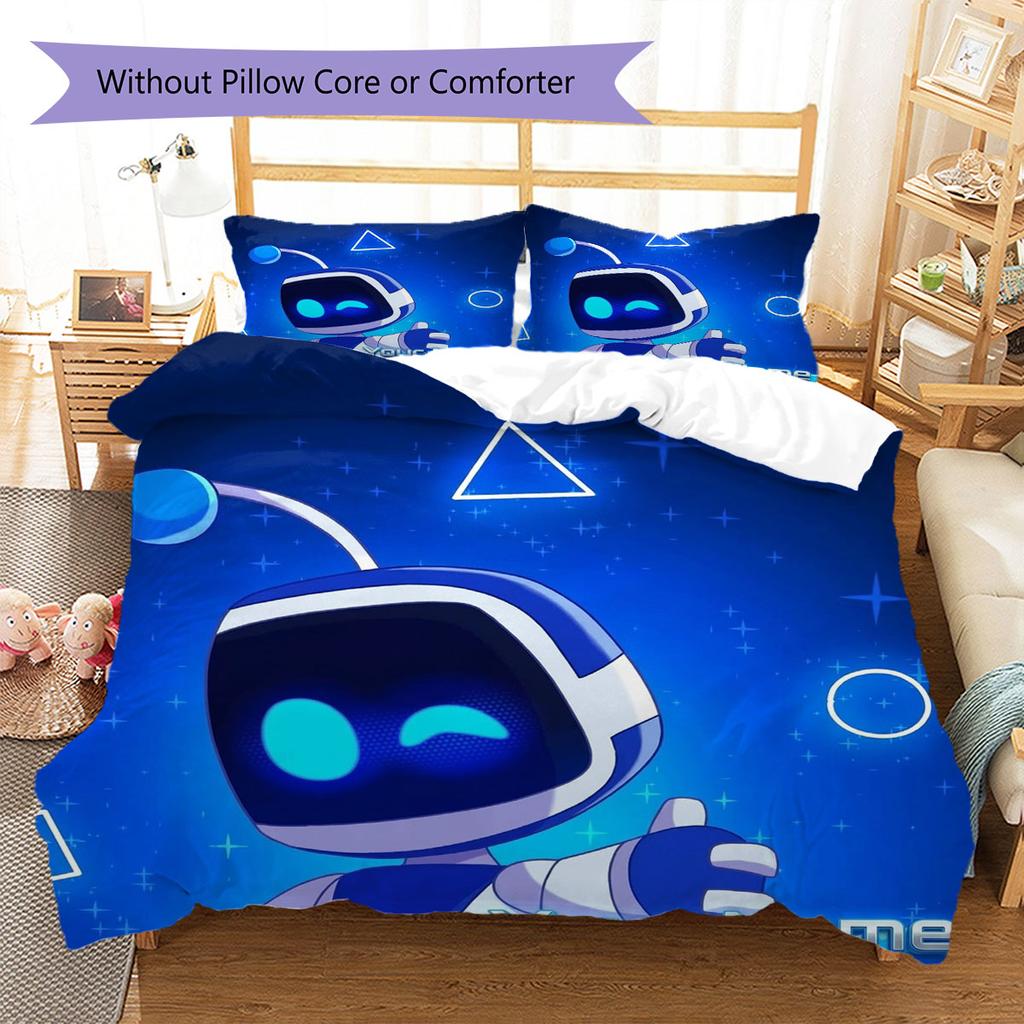 ASTRO BOT Custom Name Pattern Bedding,Quilt Set Quilt Cover Pillowcase Home Birthday Gift(1 * Duvet Cover + 2 * Pillowcase, Without Core)