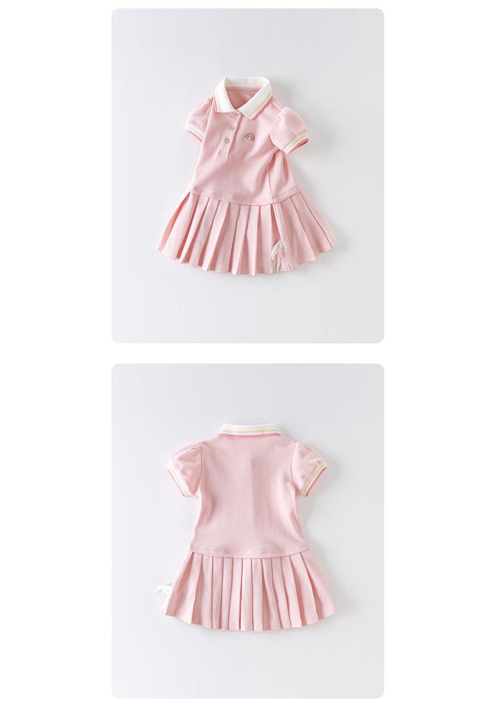 DaviBella Girls' Dress Summer Baby Polo Dress Girls' Princess Dress Children's Dress