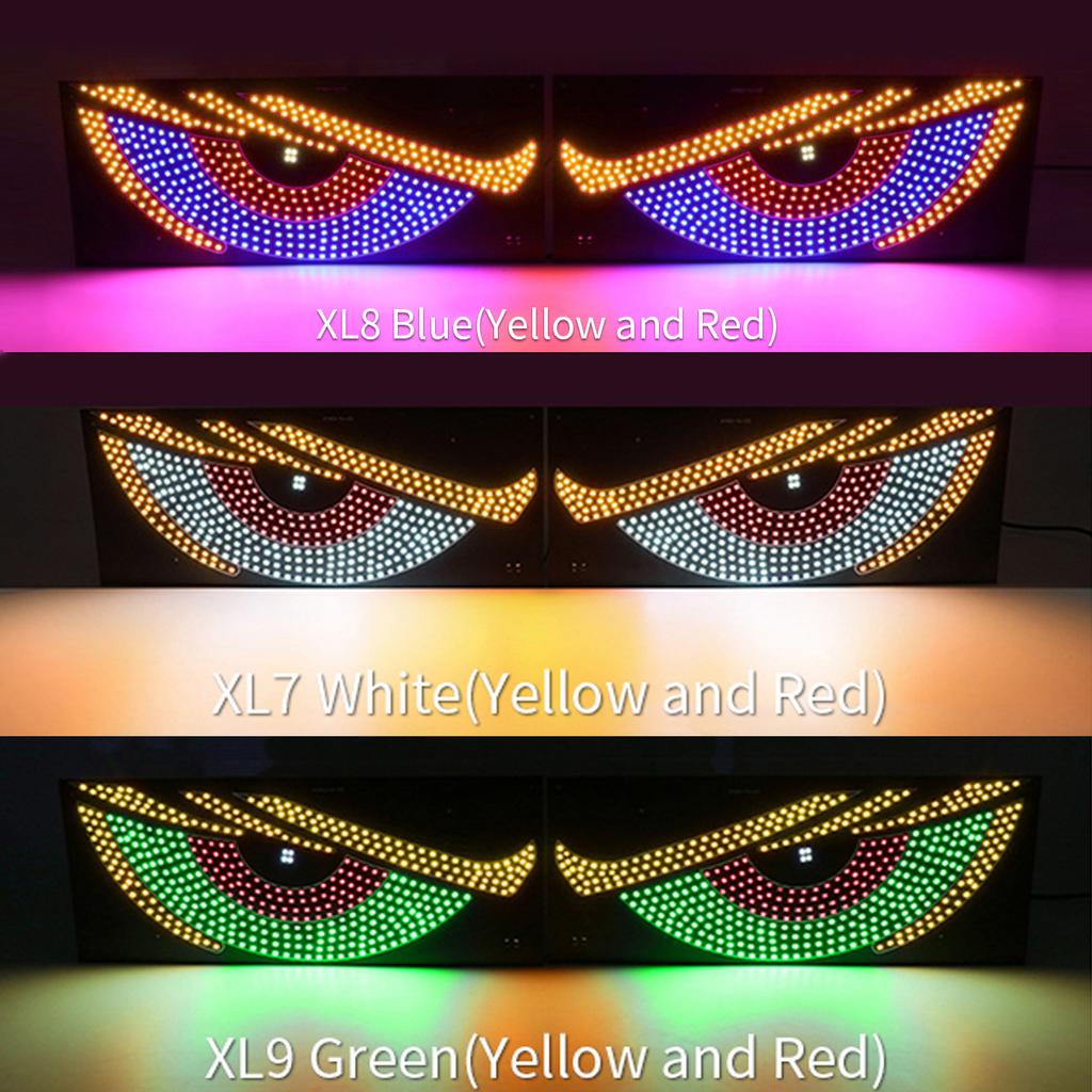 Truck Devil Eye LED Matrix Panel Lighting Animation Display Light Flashing Windshield Decor LED Display for Car Truck Accessorie