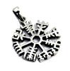 [World Accessories Carmelo] Vegvisil Viking Rune Nordic Compass Sterling Silver 925 Pendant Pendant Top