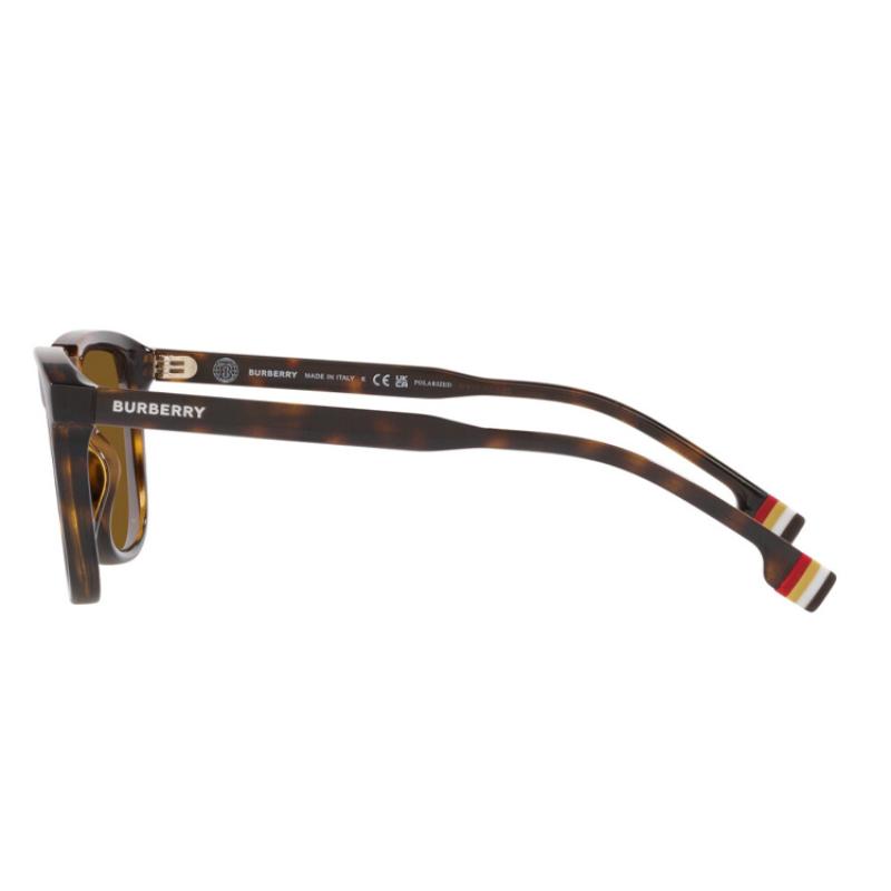 Burberry Casual Plate Frame Square Sunglasses Men's Tortoiseshell