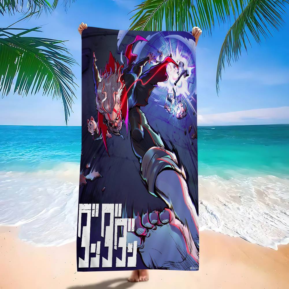 Anime D-Dandadan Ken Takakura Anime Beach Swimming Towel Soft Absorbent Washcloth Children's Gifts for Kids Travel Camping Gym
