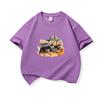 Kids Cotton T Shirt Retro Watercolor Offroad Car Print Crew Neck Short Sleeve Tee Casual Breathable Boys Girls Summer Tops