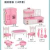 Cute Kawaii Pink Miniature Dollhouse Furniture Accessory Kids Toy For Kidss Kitchen Cooking Things For Girl Gifts