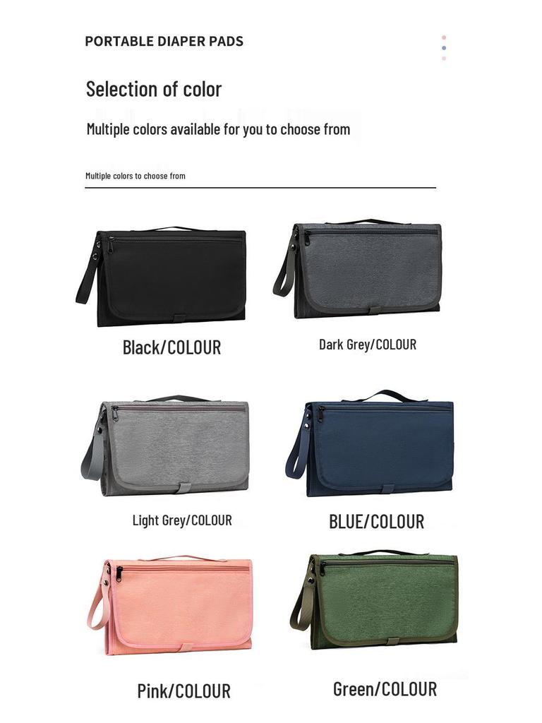 Portable Foldable Waterproof Baby Changing Pad and Diaper Bag