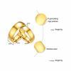 Xiaomi Vnox Classic Wedding Rings for Women Men 6mm Gold Color Stainless Steel Couple Rings Simple Plain Bands Anniversary Gift