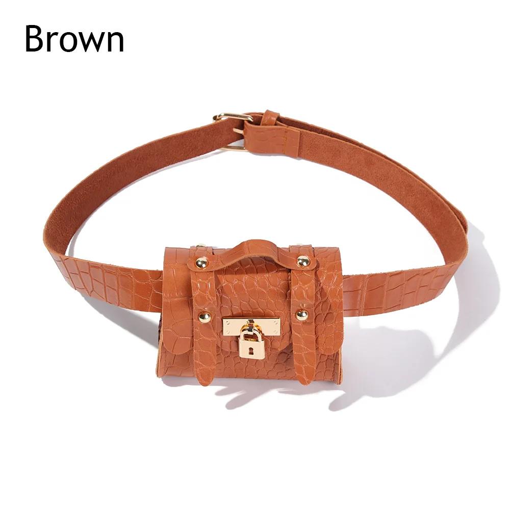 

1PC Fashion Crocodile Print Mini Waist Bag Women Small Crossbody Girdle Bag Portable Coin Purse Girl Wallet Clothing Accessories коричневый
