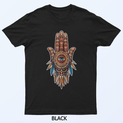 Hamsa Eye Protection Hand Amulet Luck Charm Spiritual T-Shirt