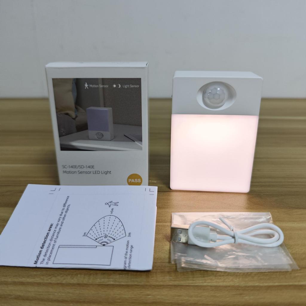 Wireless Smart LED Night Light with Motion Sensor & Battery Power for Hallway & Bedside