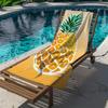 Telo Mare con Motivo Ananas, Microfibra Morbida Assorbente Asciugatura Rapida per Nuoto Campeggio Bagno Vacanze Divertimento