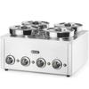 Elektrischer Bain-Marie-Heizer für Speisen, Saucen, Suppen Thermosystem 4 800 W 4 x 4 l