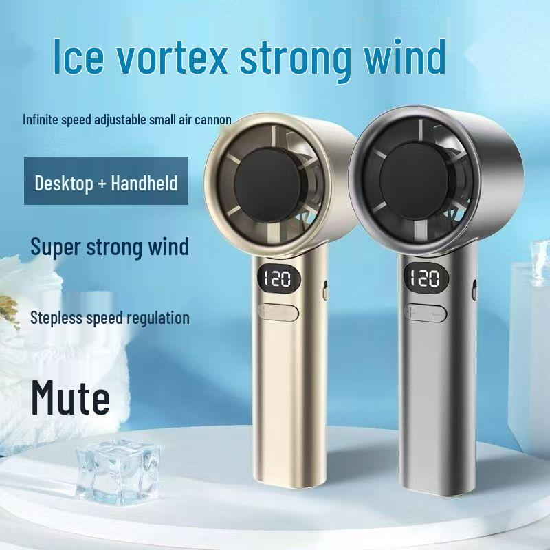 Compact USB Rechargeable Mini Fan with Powerful 120-Speed Stepless Control for Students & Outdoor Use