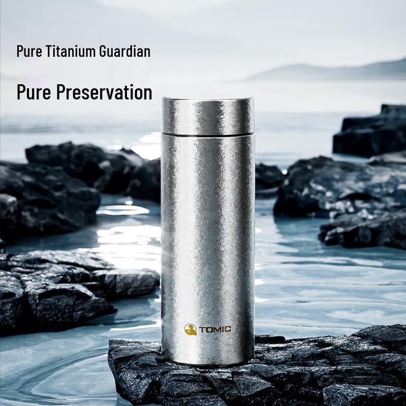 TOMIC Pure Titanium Insulated Water Bottle