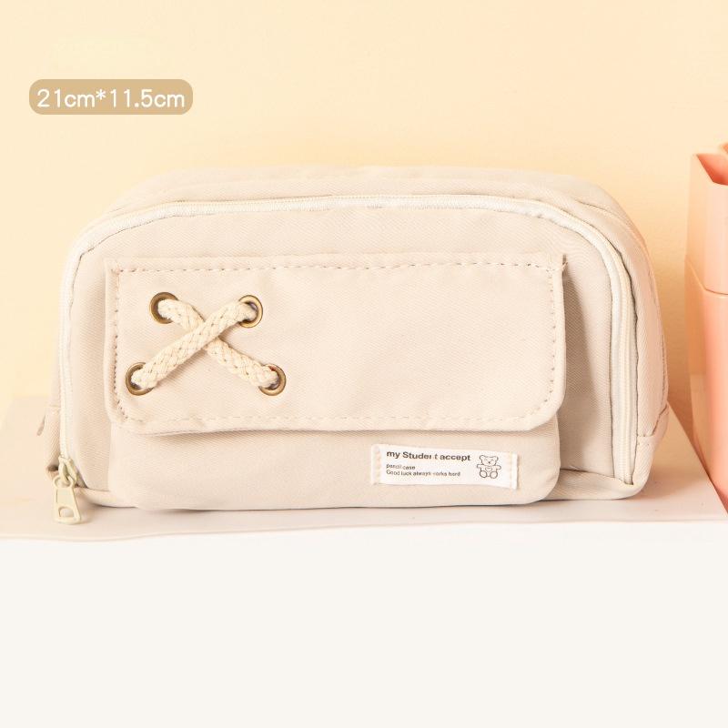 3 Layers Pencil Case Large Capacity Pen Bag Kawai Simple Style Pencil Pouch School Office Stationery Organizer Supplies