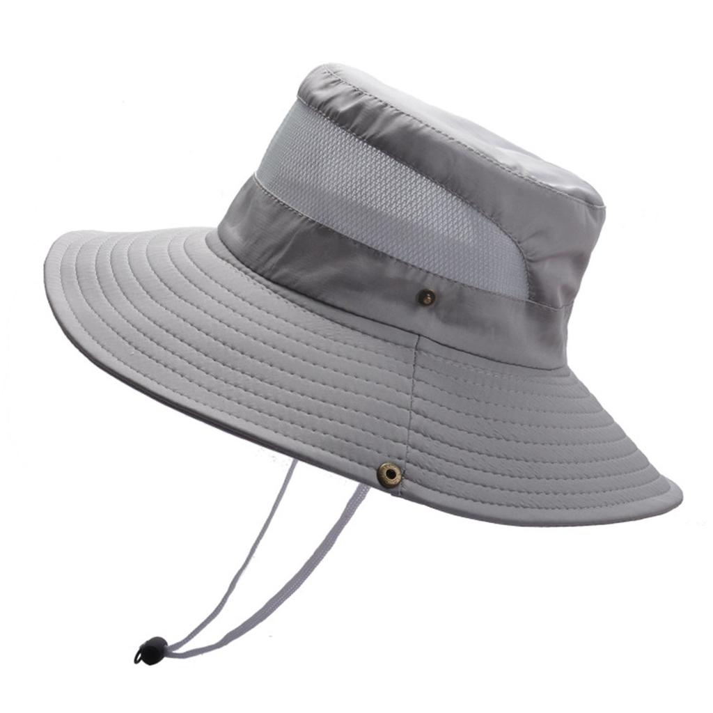 Mesh Breathable Fisherman's Hat Men's Hiking Hat Women's Large Eaves Sun Hat Benny Hat