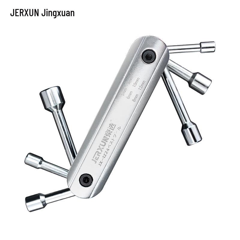 JERXUN Folding Socket Wrench & Screwdriver Set