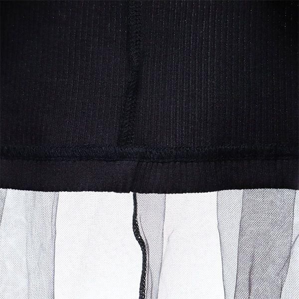 Furfur Long Sleeve Docking One Piece F Black Women Used