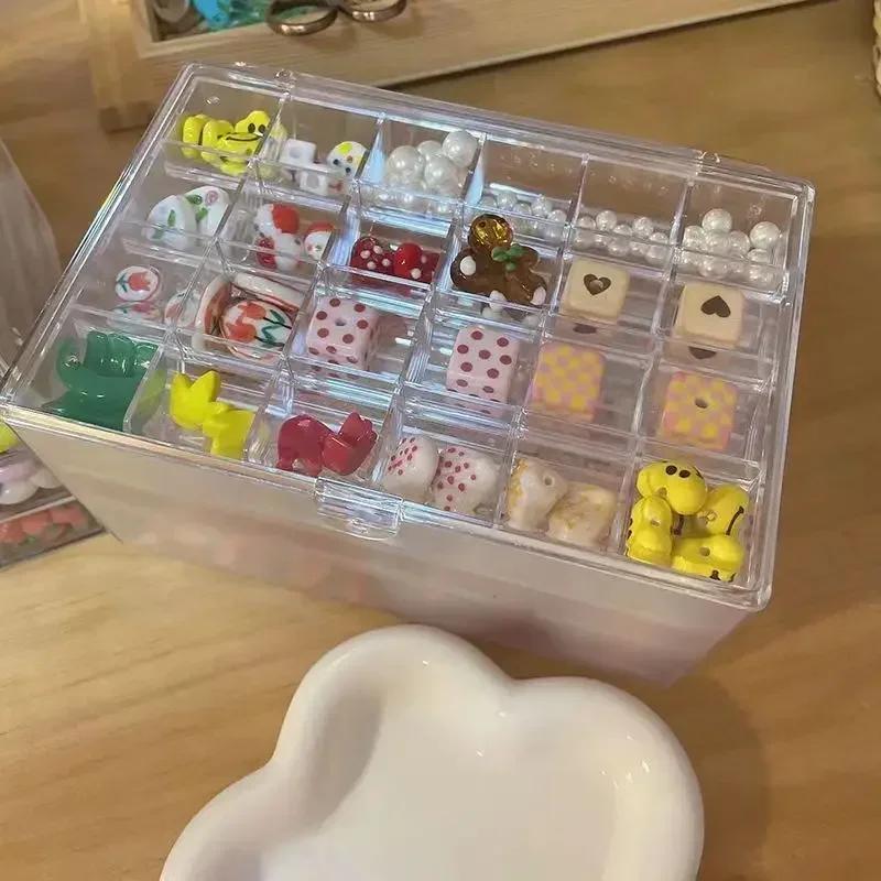 Scatola porta perle a cassetti 3-120 scomparti Materiali Fai da te Fatti a mano Scatola per gioielli Classificazione Multi-scomparto Accessori Eleganti