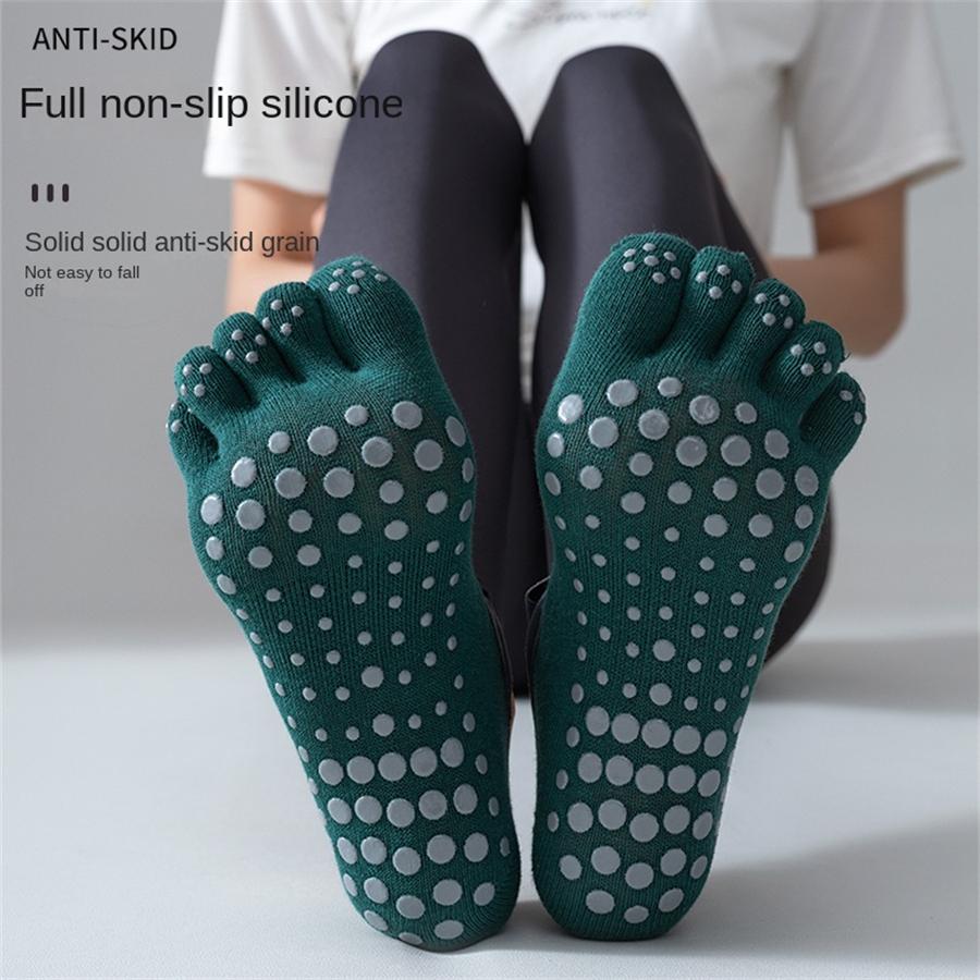 1 Pair of Women's Five Finger Socks Professional Anti Slip Cotton Absorbs Sweat Yoga Socks Pilates Fitness Socks