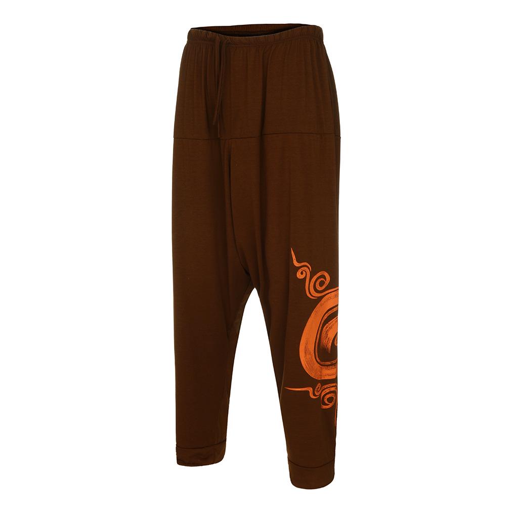 Herren Haremshose Unifarben Locker Bedruckt Freizeit Lange Hose