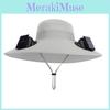 Sun Power Solar Fan Hat With Oversized Brim For Outdoor Fishing Hiking Sun Protection
