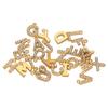 5pcs Stainless Steel Gold Rhinestone Letters Charms DIY Women Girl Alphabet Necklace Pendants Jewelry Bracelet Earrings Making