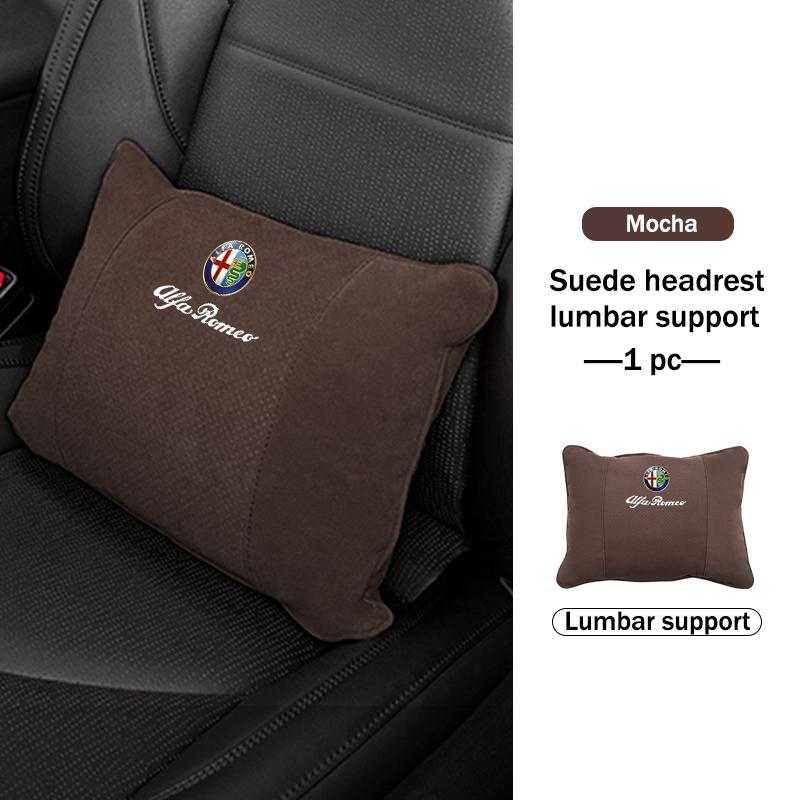 For Alfa Romeo Car Neck Pillow Head Support Pad Driver Seat Headrest Waist Support Mat 159 Giulietta Giulia 147 Mito 156 159 166