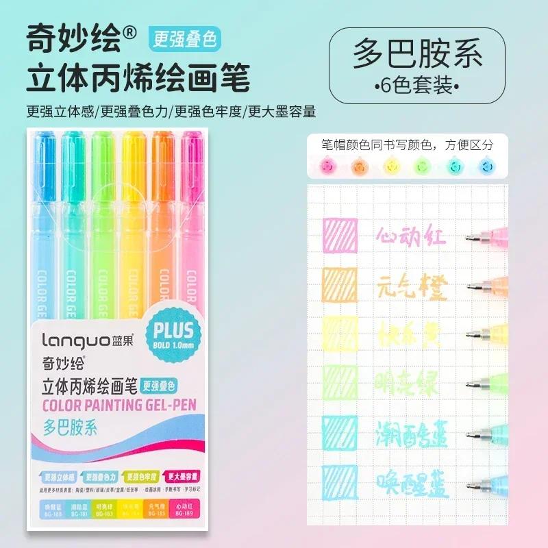 LANGUO 158/4 Colori Effetti Glitter Gel Penna 1.0mm Grande Capacità Penna da Scrittura Pittura Disegno Ufficio Scuola Cancelleria