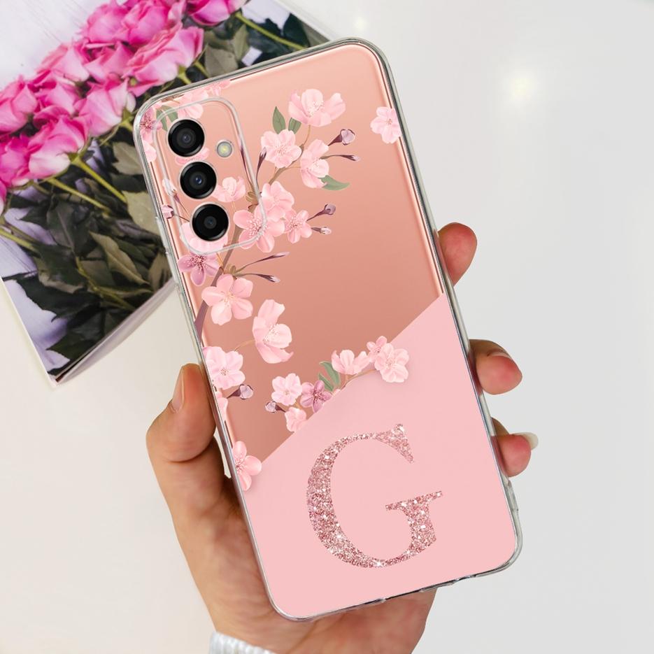 Pro Samsung Galaxy M13 4G Pouzdro SM-M135F Stylový Kryt s Písmeny Měkké Silikonové Pouzdro na Telefon Pro Samsung M13 M 23 Galaxy M23 Měkké Tašky