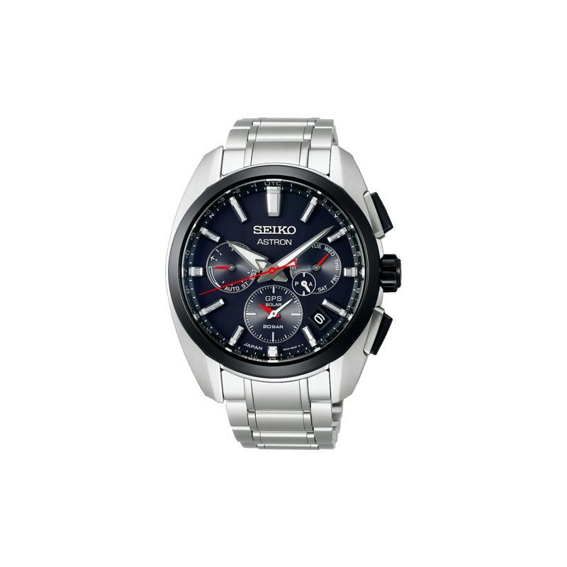 SEIKO Antimagnetic Solar Quartz Titanium Strap Men s Watch Blue Dial SBXC103 чёрный