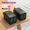 150W Multi-Port Fast Charger with 4 USB & 2 PD Ports, 5V/2.4A