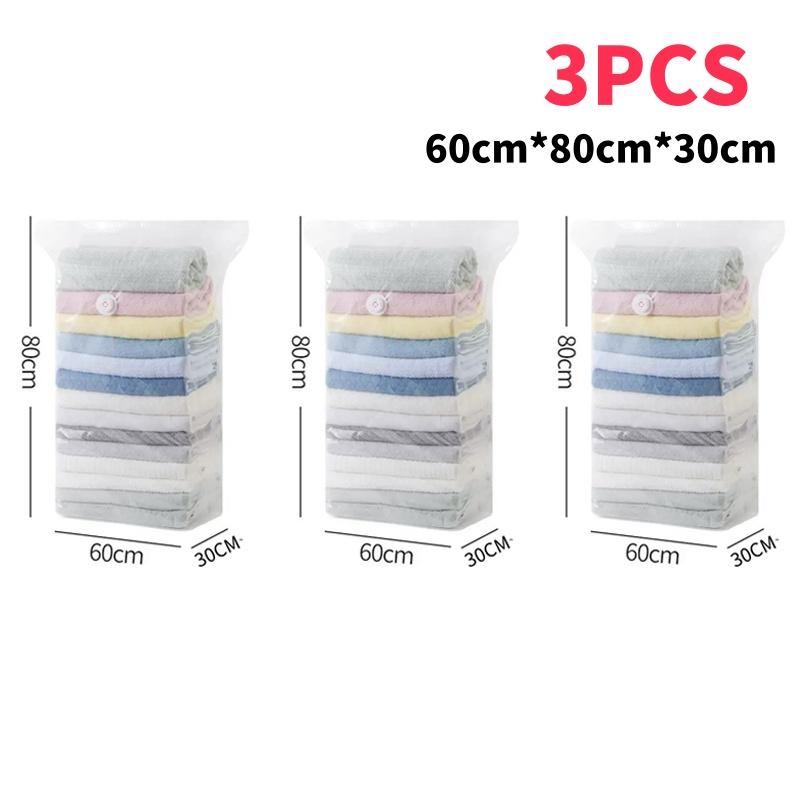 1-5pc Cubic Vacuum Storage Bags Large Plastic Storage Bags for Storing Clothes Quilt Blankets Compression Empty Bag Cover Travel