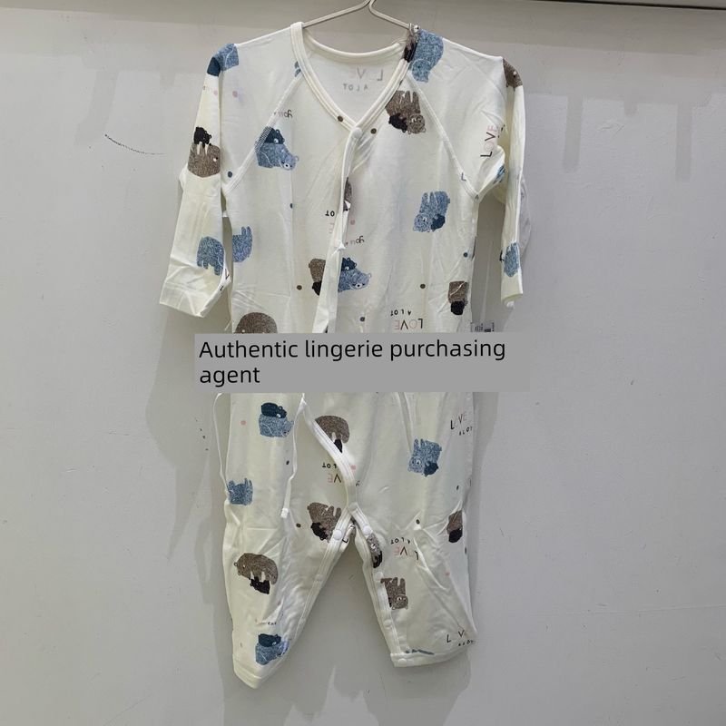 

Ab3755991Aimer Kids Autumn Milk Silk Long-Sleeve Tie-Up Romper for Boys and Girls White Print 73