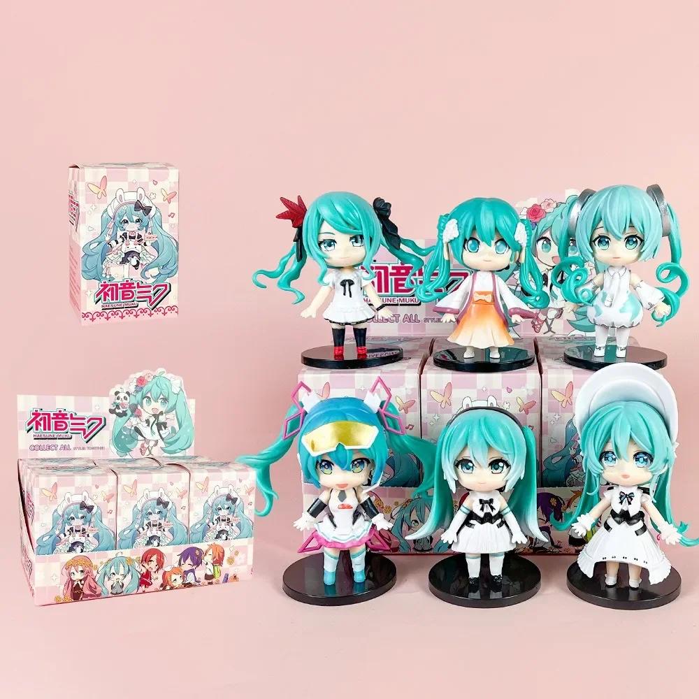 Caja ciega Hatsune Miku Qu Yunshang serie Linda figura de Anime muñeca elemento cuadrático Pvc modelo Figuri