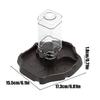 Reptile Water Dispenser 2-in-1 Feeding Dish Terrarium Tank Reptile Food Feeders Bowl For Gecko Snake Turtle Frog Pet Chameleon