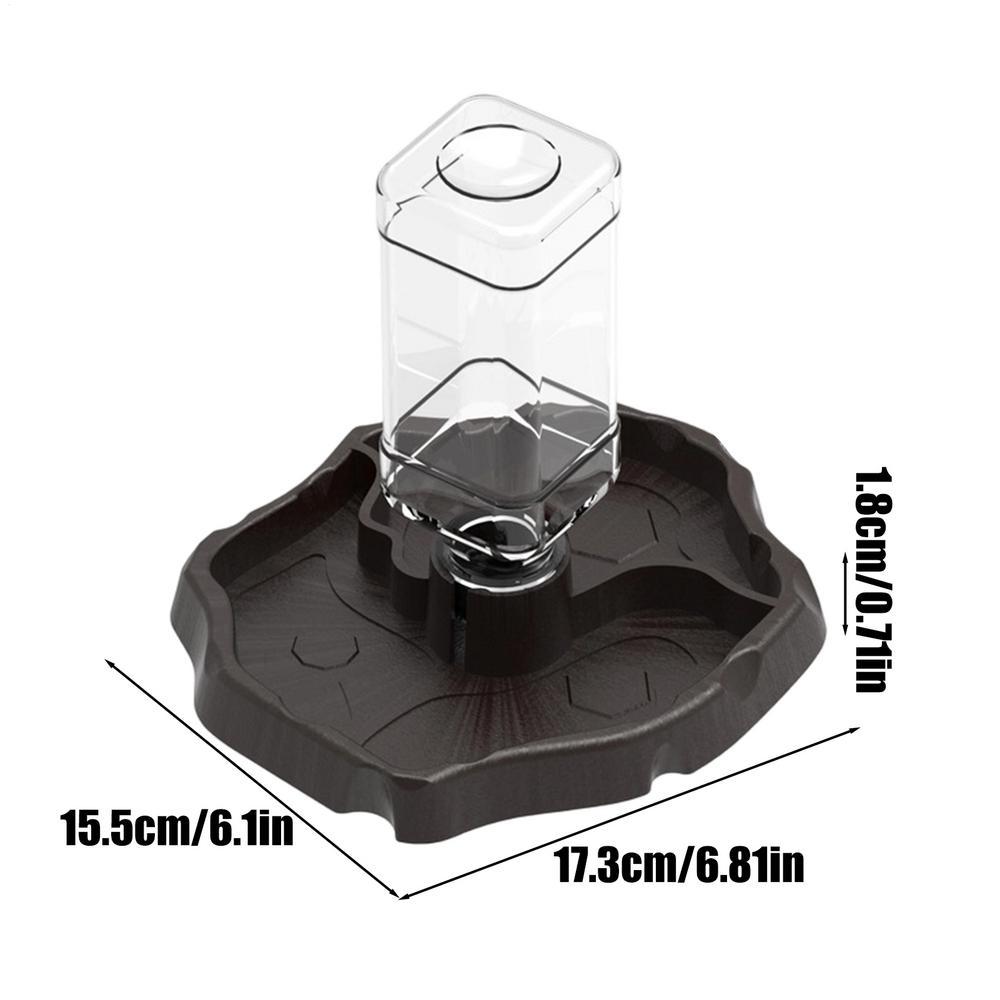 Reptile Water Dispenser 2-in-1 Feeding Dish Terrarium Tank Reptile Food Feeders Bowl For Gecko Snake Turtle Frog Pet Chameleon