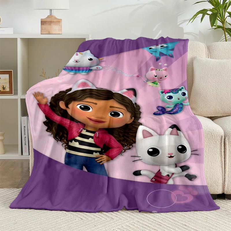 1PC Colorful Friends Dollhouse Flannel Blanket Gift, Suitable for Both Men And Women, Soft Ideal for Beds And Sofa, Birthday Or Christmas Gift