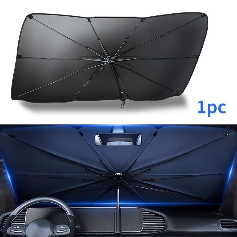 Silvery Car Sunshade - Front Windshield Heat Insulation & UV Protection, Roll-Up Design for Easy Storage - Suitable for All Car Models