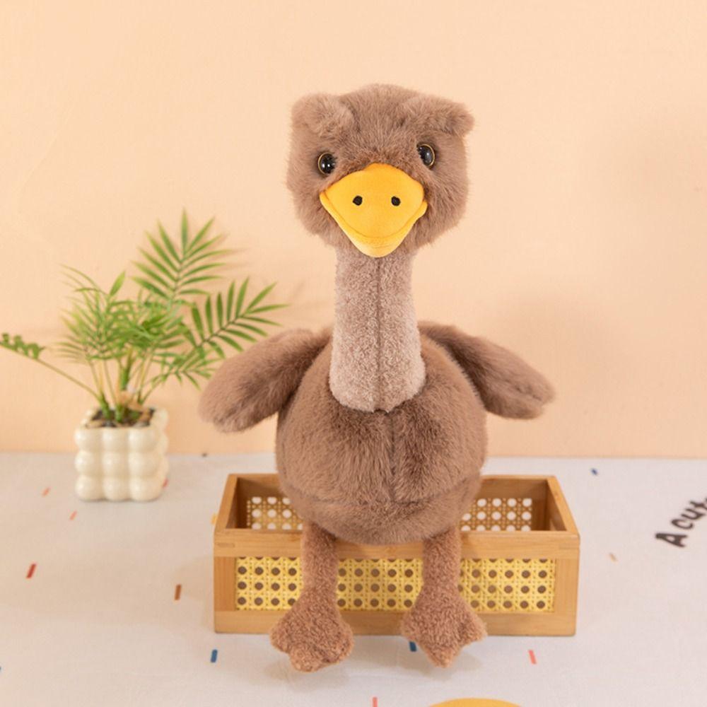 Big Eyes Ostrich Plush Toy Creative Design Wild Animal Doll Ostrich Plush Doll Backpack Hanging