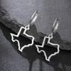 My Shape Texas State Map Earrings for Women United States Texas Map Shape Hoop Earrings Stainless Steel Jewelry Valentine's Day