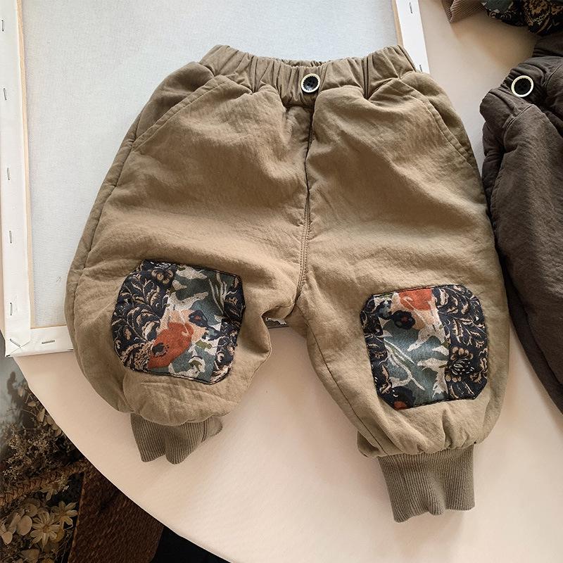 2025 Winter Korean Style Fleece-Lined Pants: Thick, Fashionable, and Warm for Boys and Girls