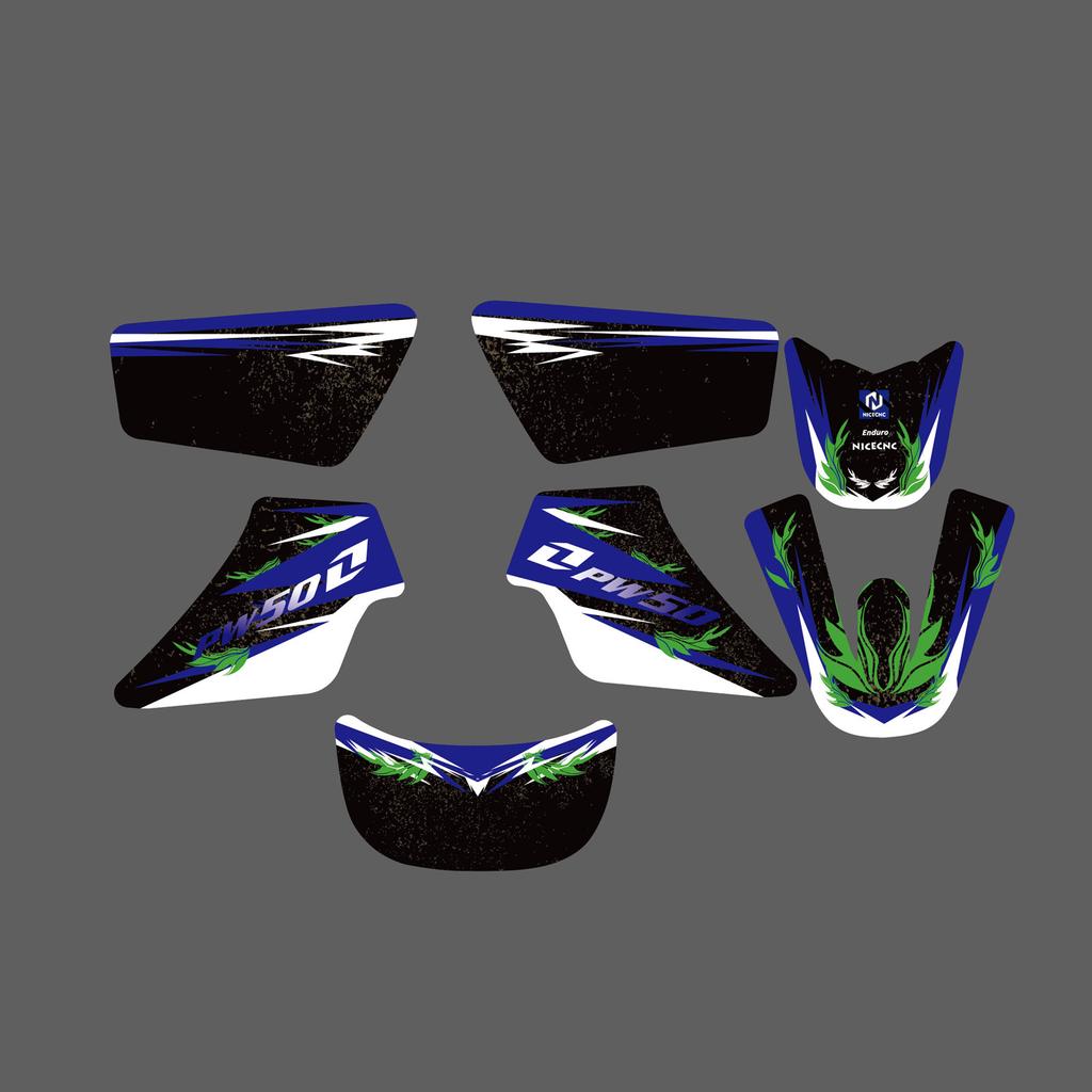 NICECNC Motorcycle Graphics Background Decals Stickers For YAMAHA PW50 PW 50 PIT ALL YEARS Dirt Bike Customize Decoration