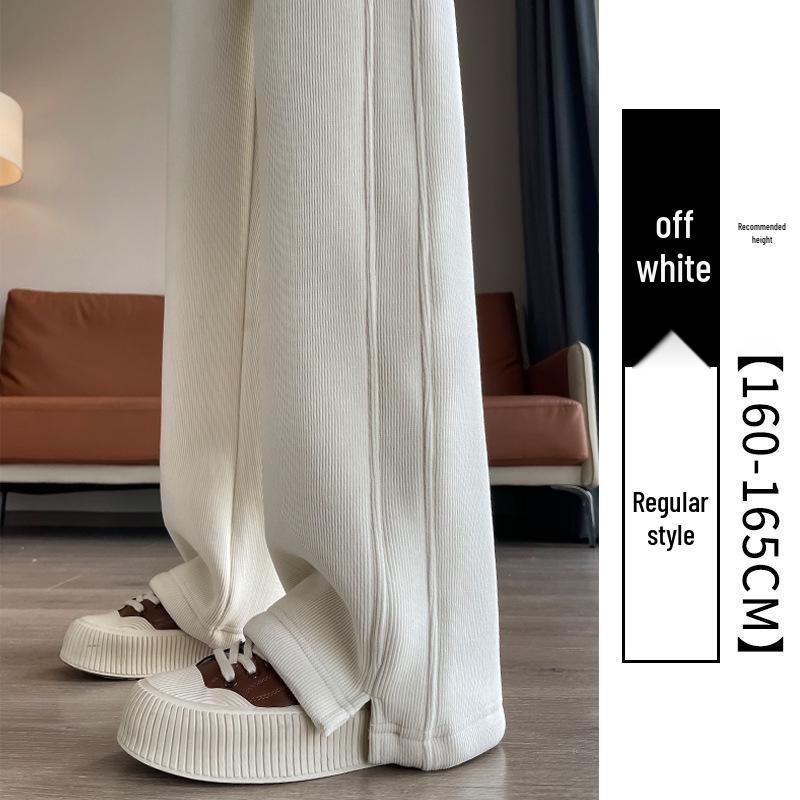

2025 Versatile Lambswool Warm Commuting Pants: Autumn/Winter Plus Velvet Casual Slit Style L fits 110-120 jin