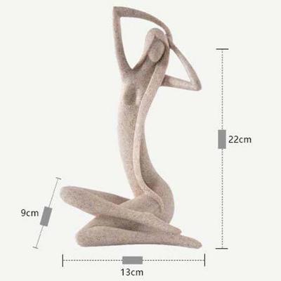Wohndekor Langlebige Handgefertigte Lichtechte Harzstatue Kunst Langhaarige Frauenstatue Wohndekor