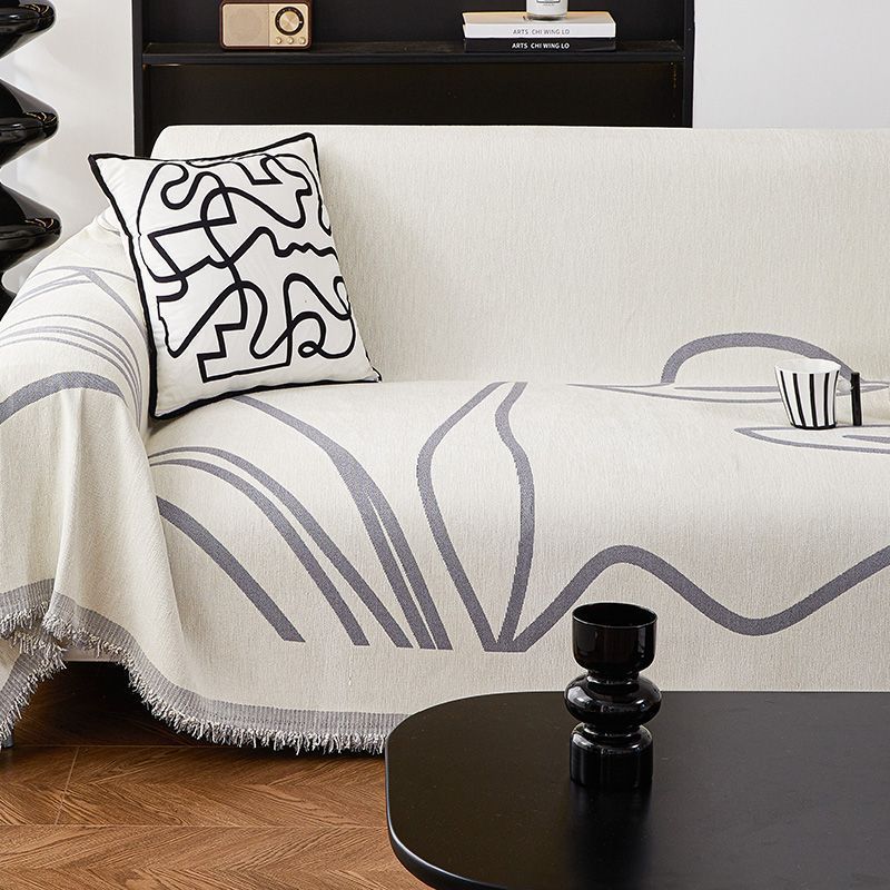 Nordic Wind One Straight Row Sofa Cover Cloth Gold Non-slip Machine Washable Full Cover Sofa Cover Four Seasons General Sofa Blanket