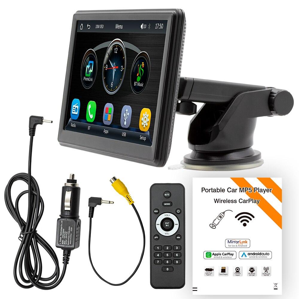 Universal 7inch Car Radio Multimedia Video Player Wireless Carplay And Wireless Android Auto Touch Screen Sun Visor B500