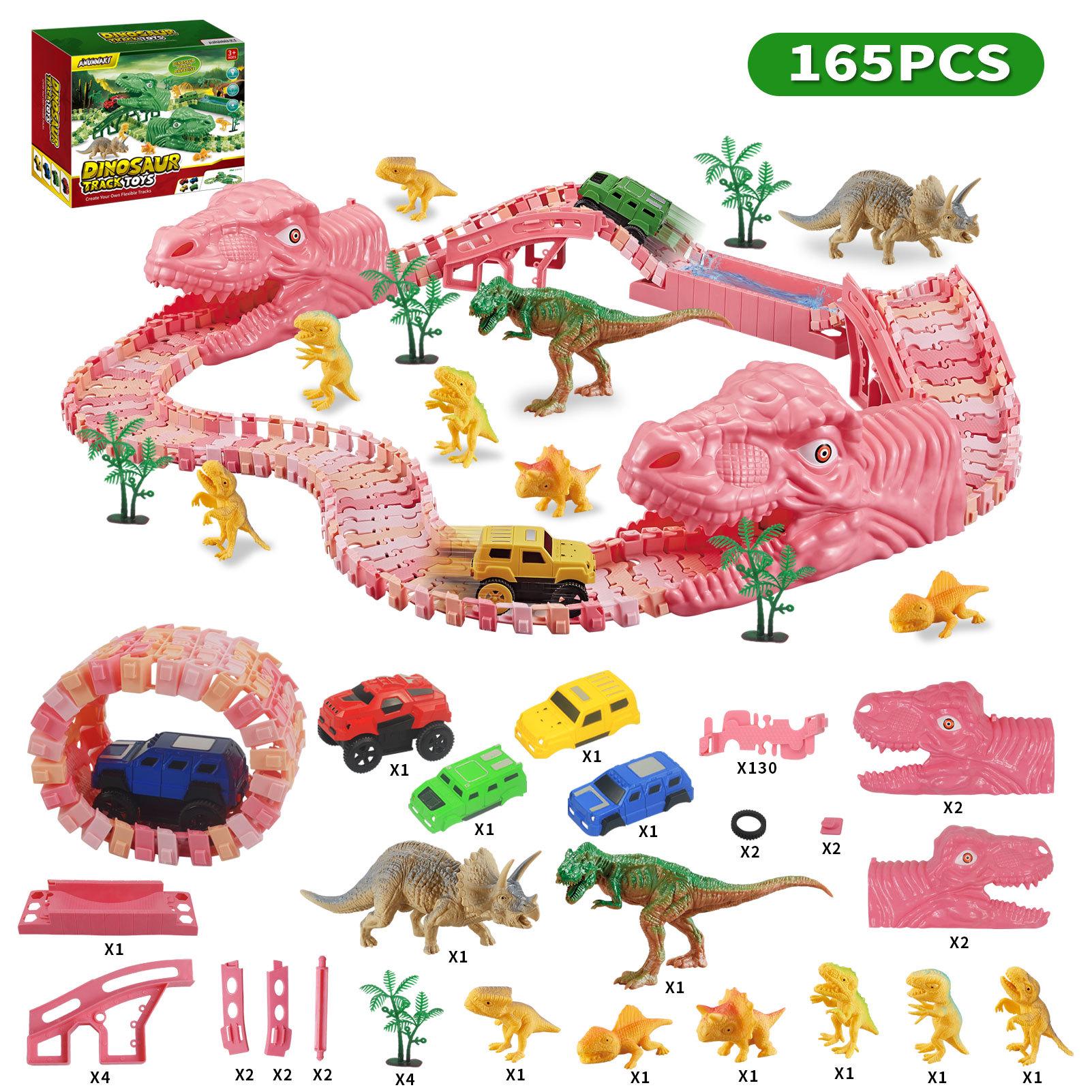 

Набор электрической трассы с динозаврами и сменными корпусами - 165 деталей для самостоятельной сборки для детей