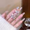 Exquisite fireworks pearl stud earrings super fairy front and rear two wearing pearl earrings temperament earrings women