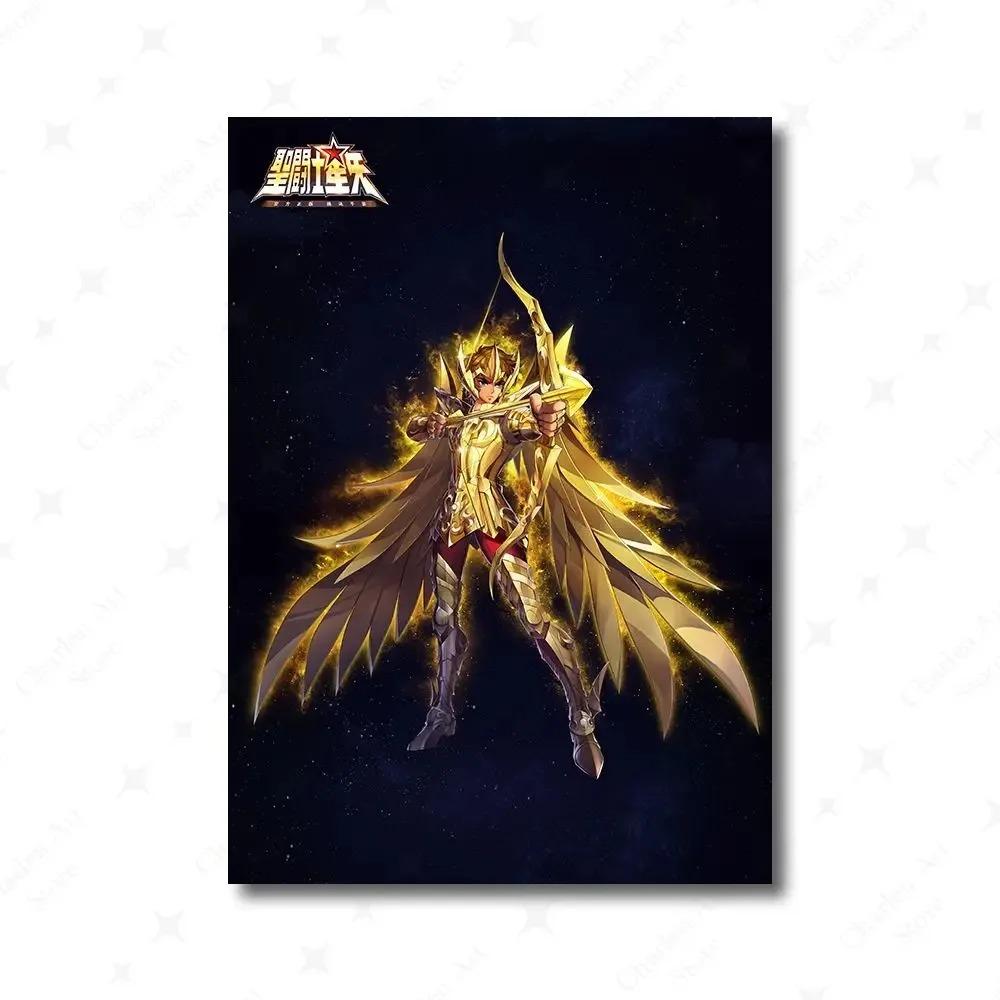 Stampa di Poster Classico Anime Giapponese Saint Seiya Cartone Animato Vergine Cavaliere d'Oro Pittura su Tela Arte da Parete Immagini Soggiorno Decorazione Casa